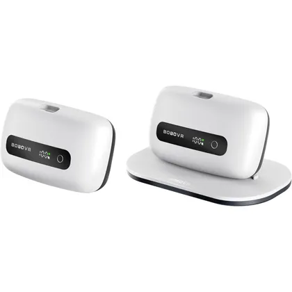 BOBOVR BM60 - Pack de 2 baterías magnéticas con base de carga rápida