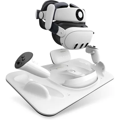 BOBOVR D3 - Stazione di ricarica per visore, controller e batteria B100, compatibile con Quest 3