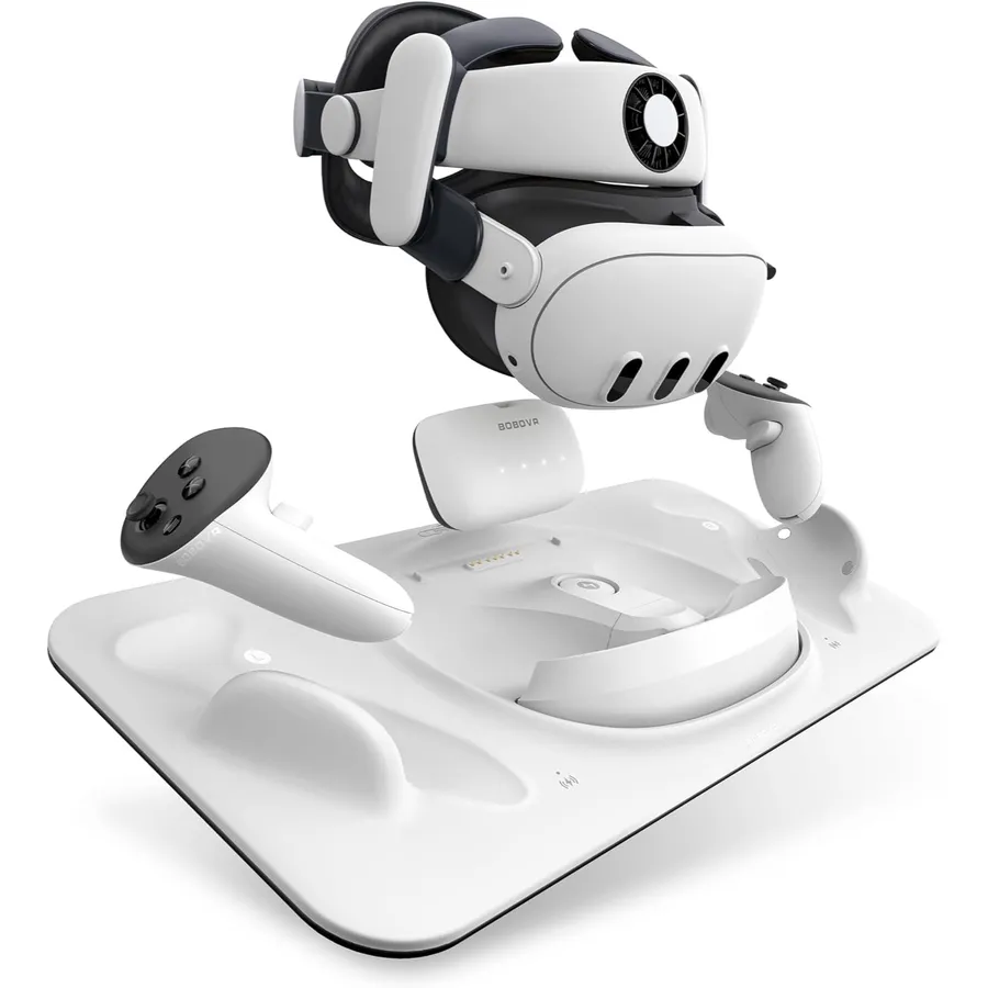 BOBOVR D3 - Stazione di ricarica per visore, controller e batteria B100, compatibile con Quest 3